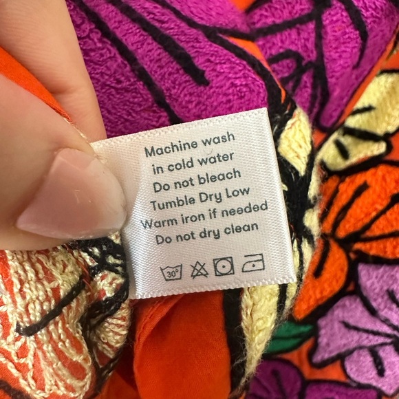 Roller Rabbit Embroidered Floral V-Neck Cotton Relaxed Fit Blouse Top- Size Sm - Picture 5 of 7